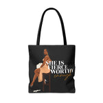 Load image into Gallery viewer, Fierce &amp; Worthy Tote Bag
