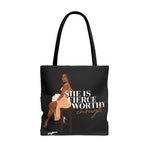 Load image into Gallery viewer, Fierce &amp; Worthy Tote Bag
