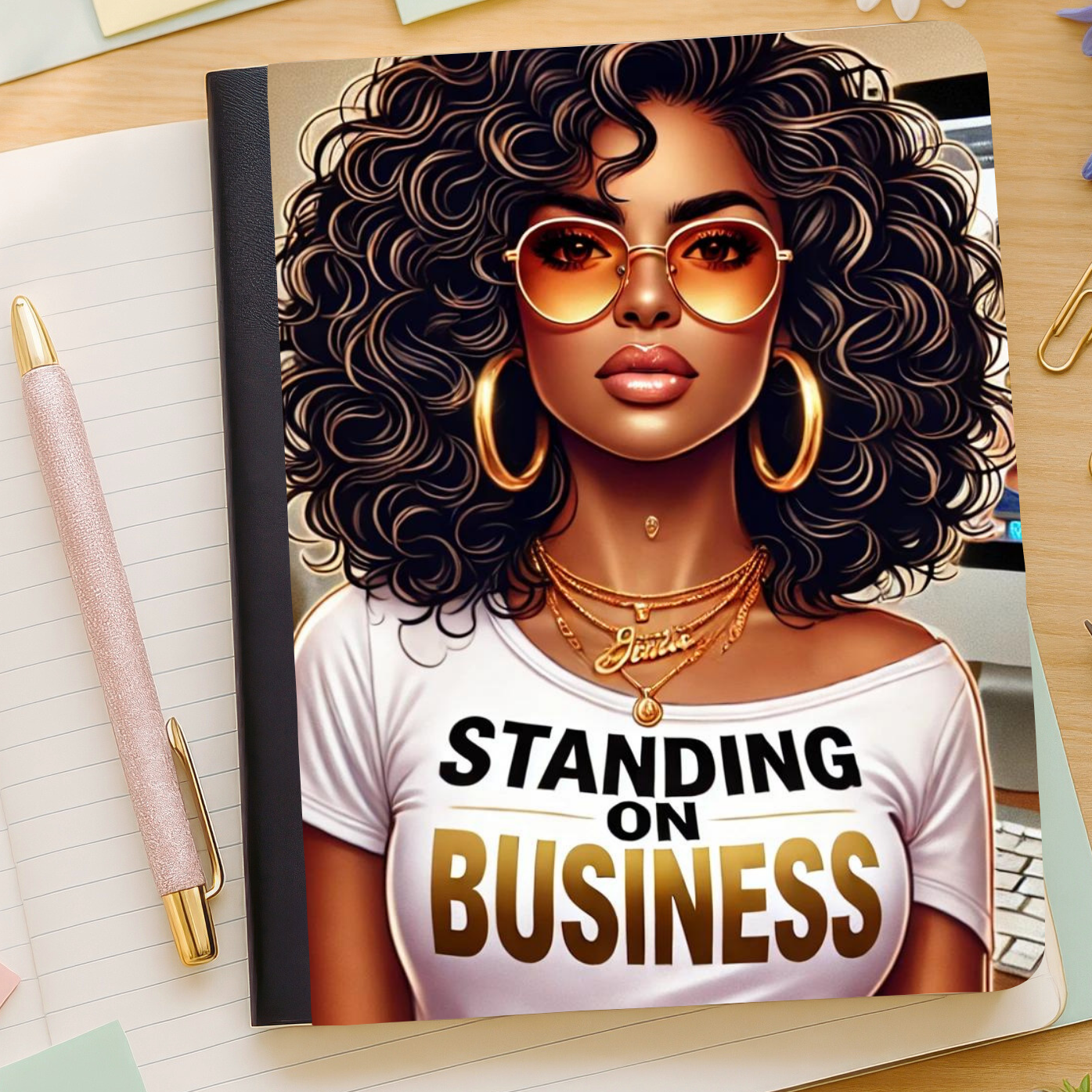 Standing On Business Composition Notebook