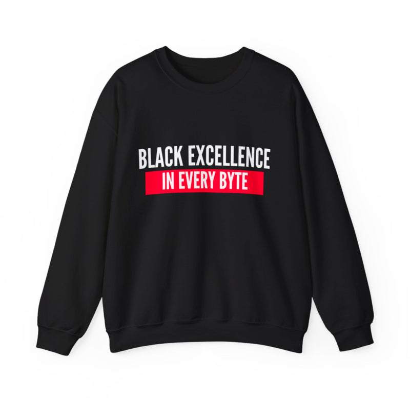 Black Brilliance In Every Byte Sweatshirt