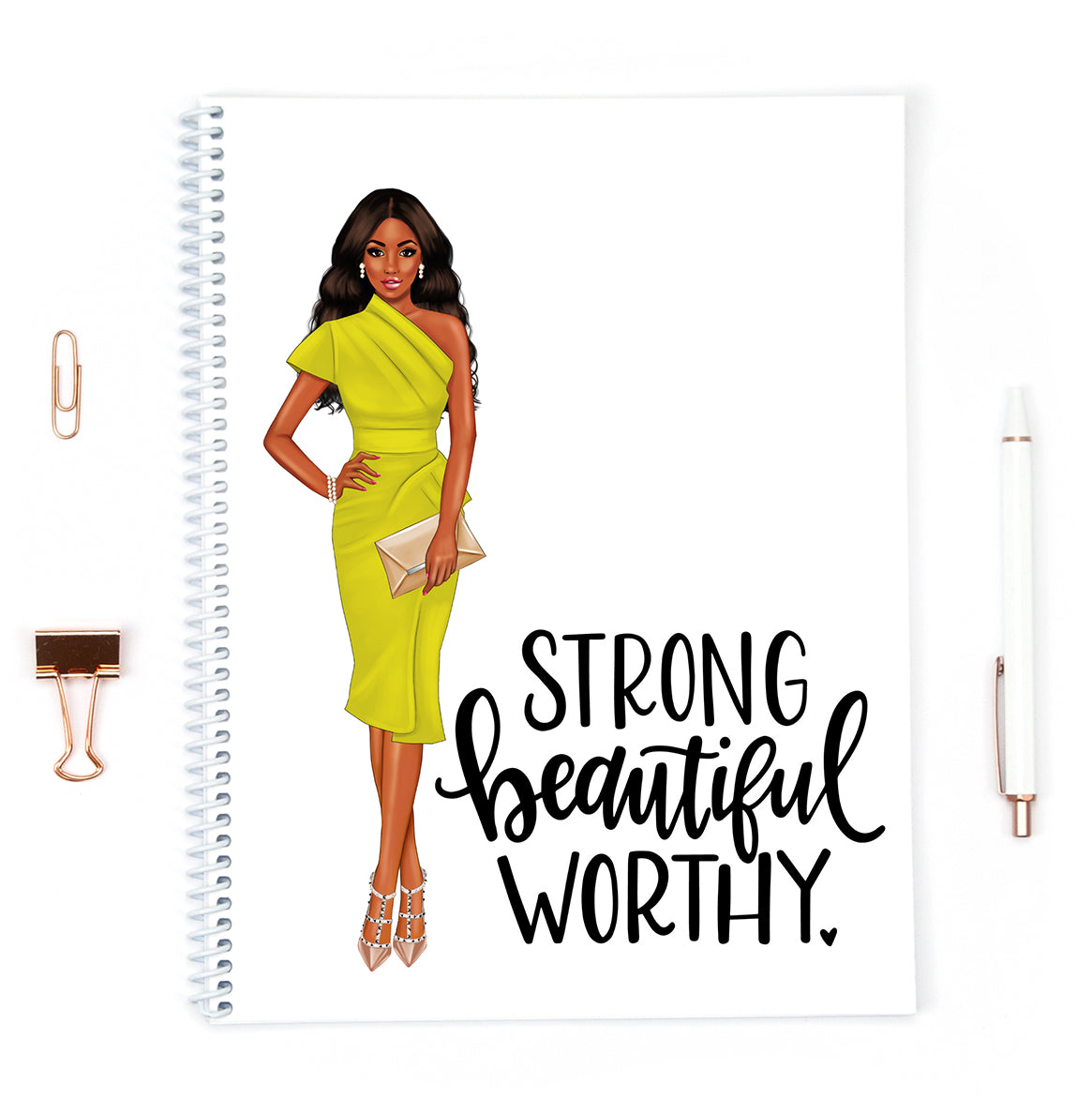 Strong, Beautiful, Worthy Spiral Notebook